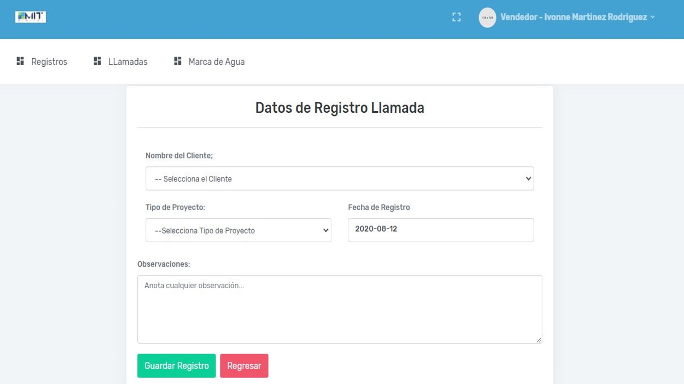 Registro llamadas